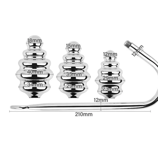 Hook Screw-in Ribbed Set Anal GreatBenefit 8826 0707